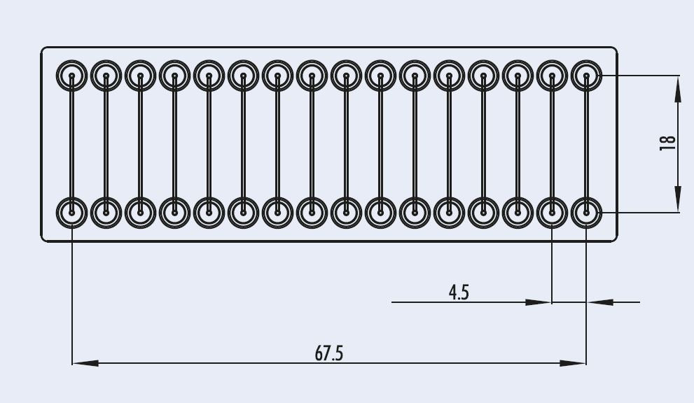 Design of the 16 straight channels chip