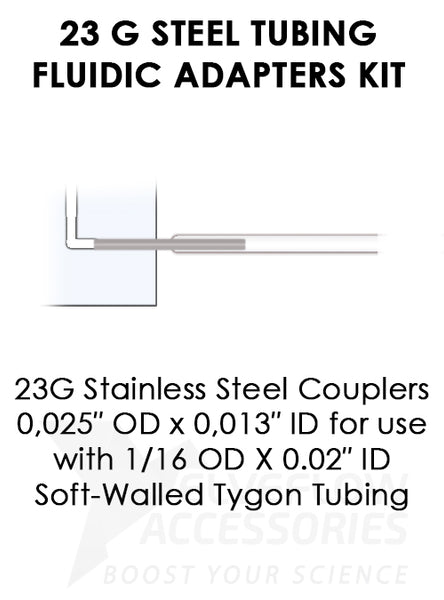 23g Steel Tubing microfluidic adapters kit