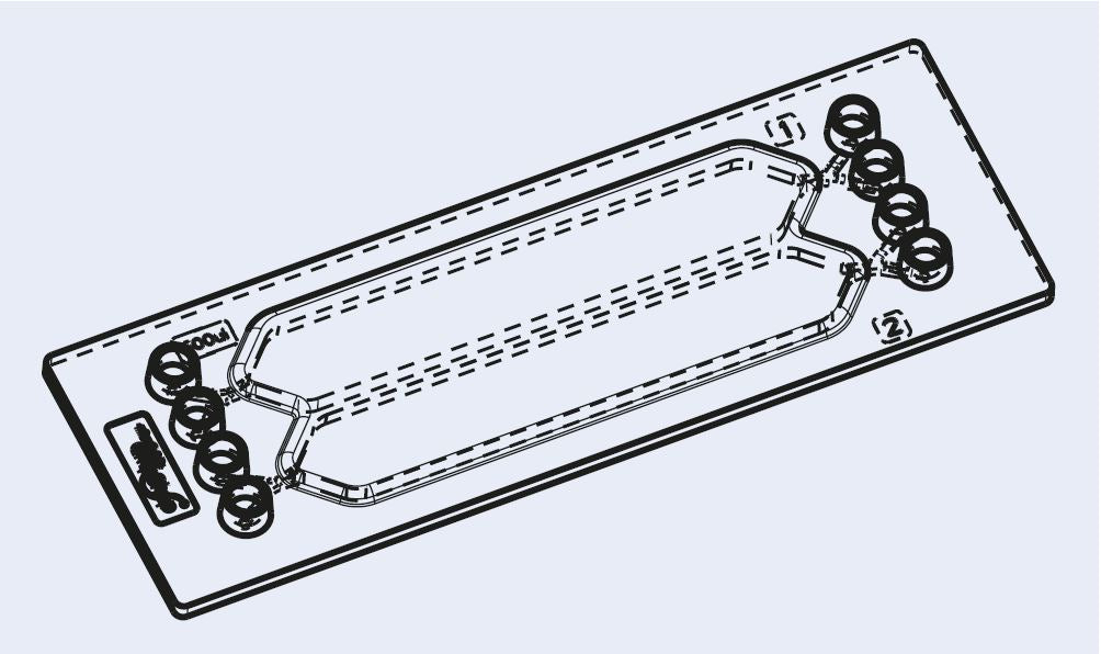 Design of the 500 &micro;L rhombic chamber chip