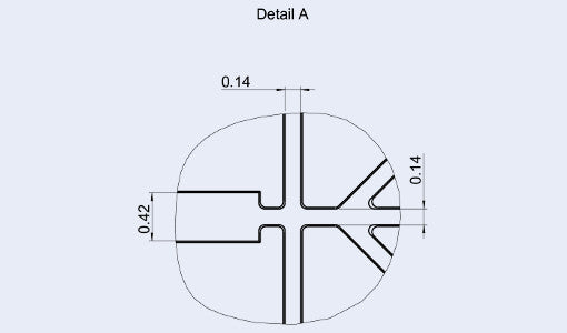 Detail of the droplet generator chip with 420 &micro;m collection channel