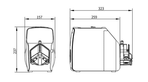 LabM1-III drawing dimensions