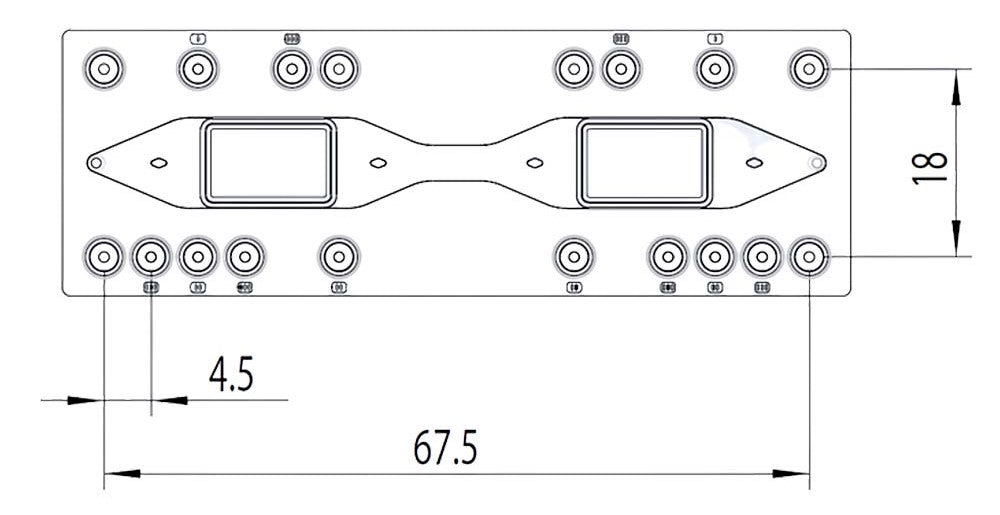 Dimensions of the cross-flow membrane organ-on-a-chip with interaction chamber